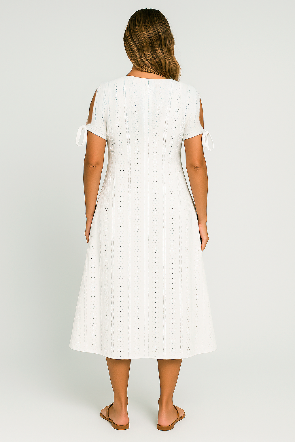Zoe Lace Midi Dress – Casual Elegance