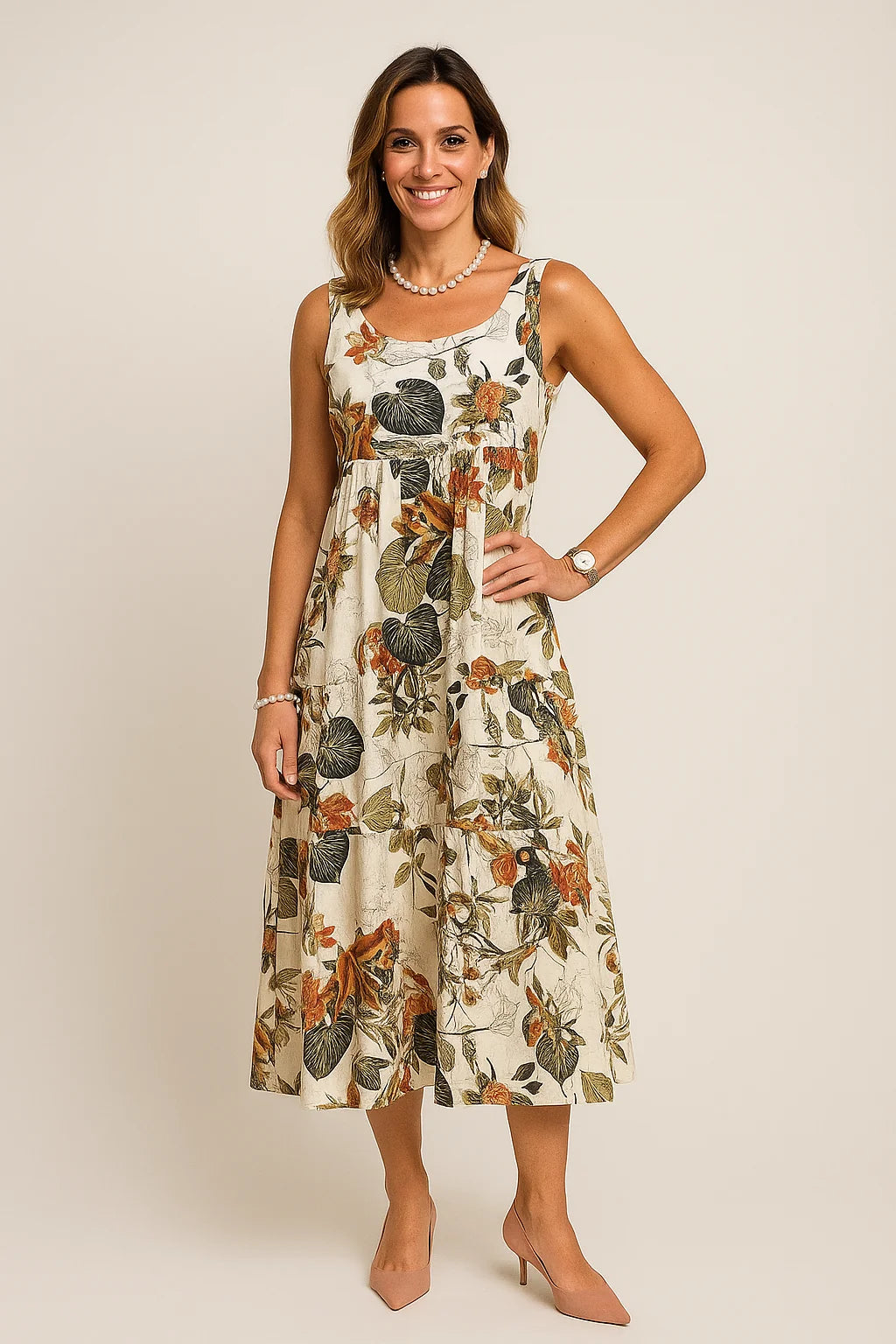 Flora Long Dress – Summer Floral Elegance