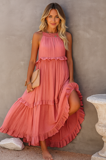 Rebeca Long Flowing Dress – Romantic Elegance with Ruffles
