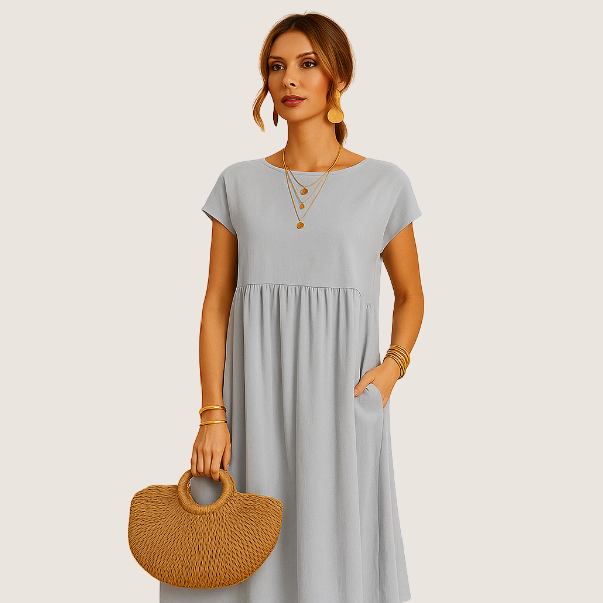 Alice Linen Mini Dress – Effortless Everyday Elegance