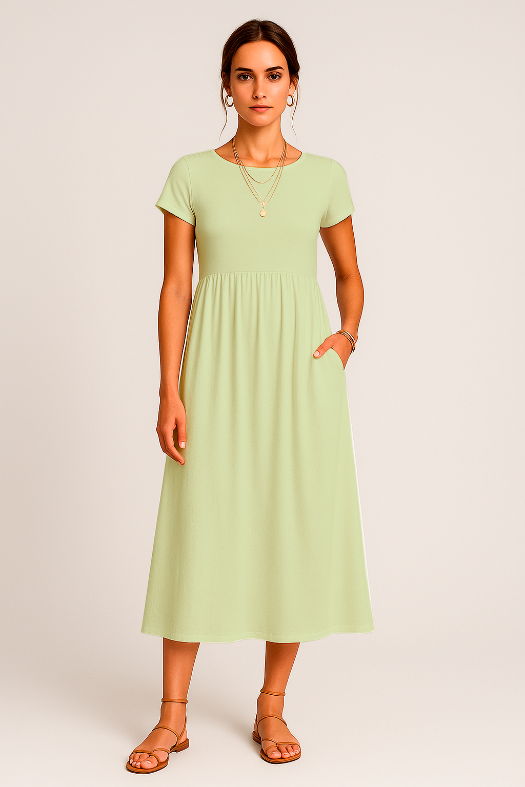 Alice Midi Dress – Casual and Timeless Elegance