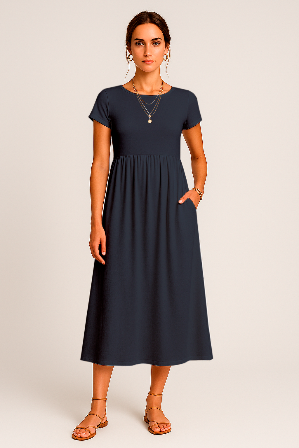 Alice Midi Dress – Casual and Timeless Elegance