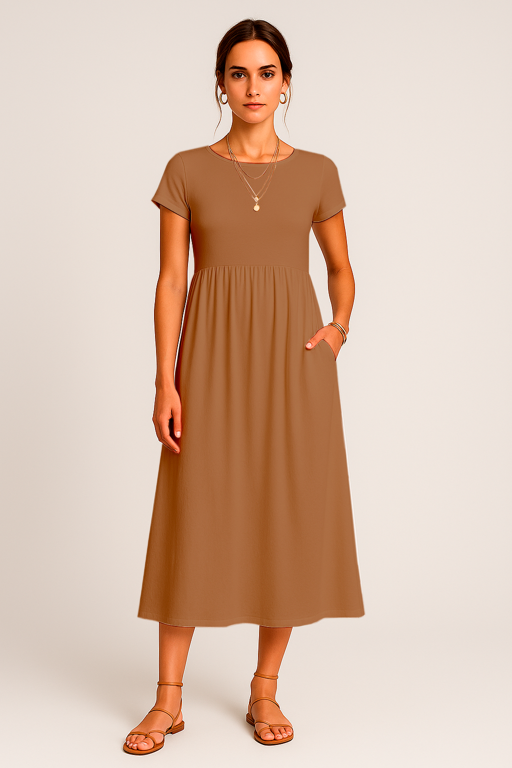 Alice Midi Dress – Casual and Timeless Elegance