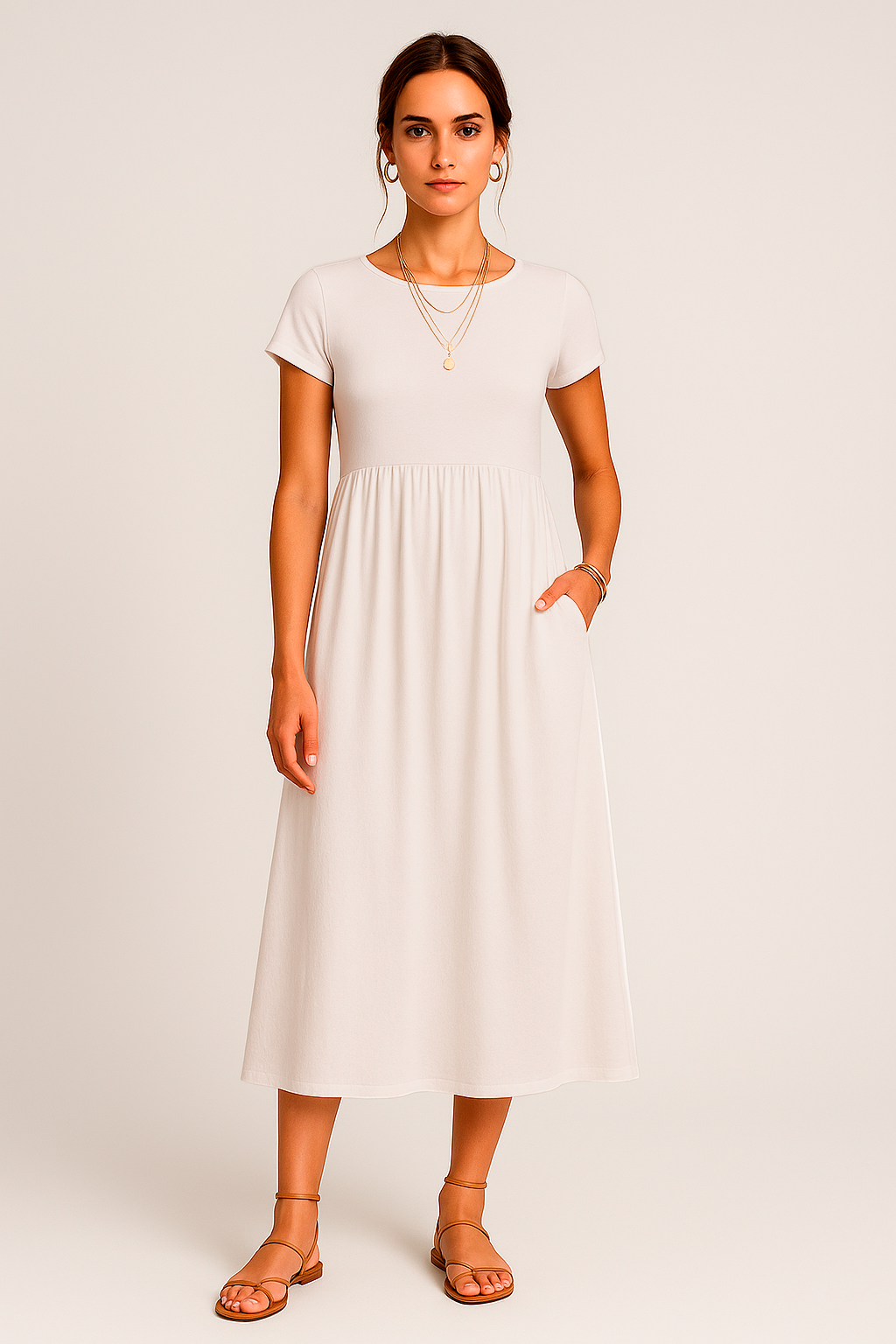 Alice Midi Dress – Casual and Timeless Elegance