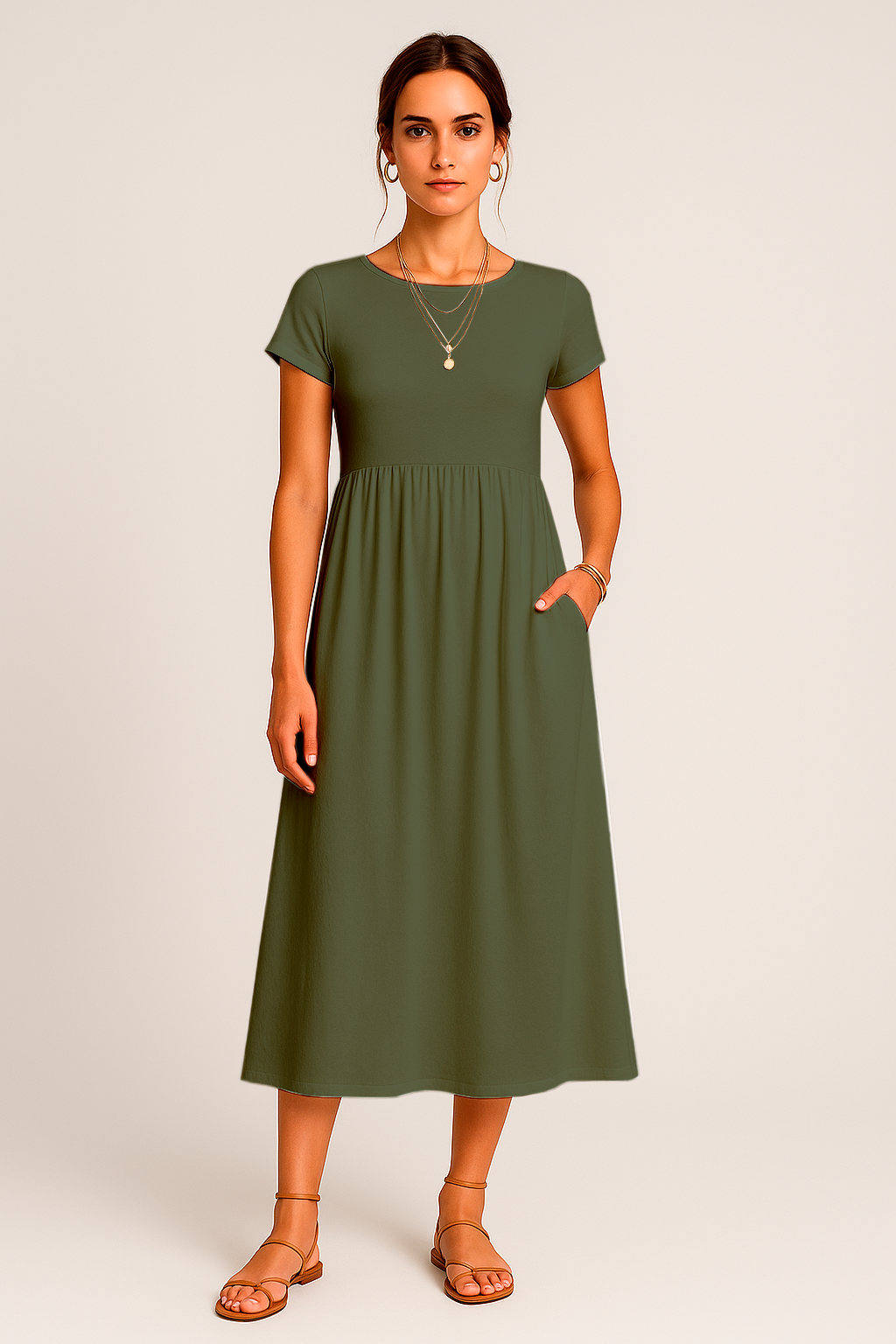 Alice Midi Dress – Casual and Timeless Elegance
